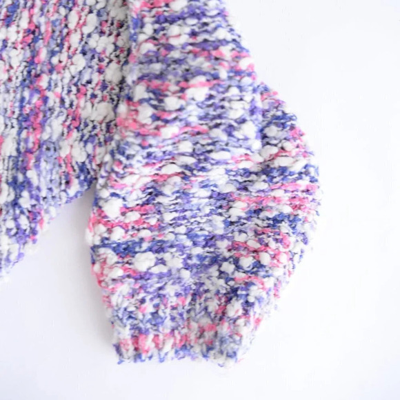 Vintage Gloria Vanderbilt Purple & Pink Knit Scoop Neck Sweater M - Picture 11 of 13